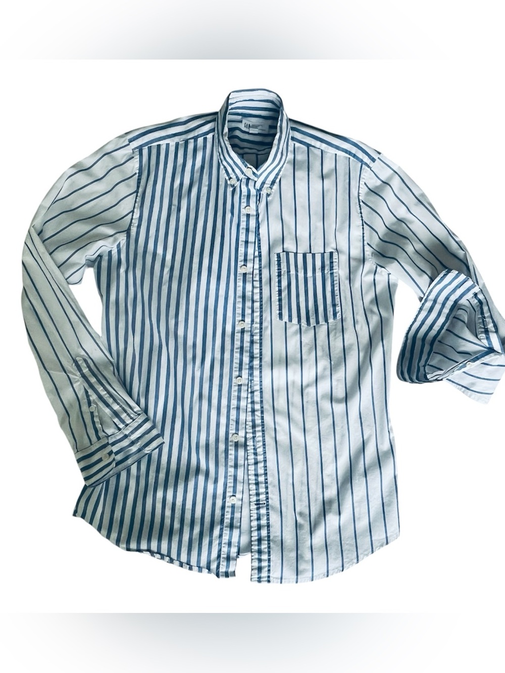 GAP "Gap Men's Split Stripe Shirt",
"Stretch Poplin",M